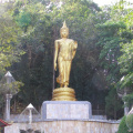 hochwertige hochwertige antike Bronze stehend Buddha-Statue